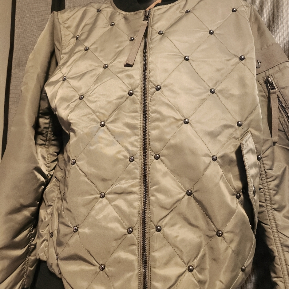 True Religion Woman Quilted Padded Bomber Jacket